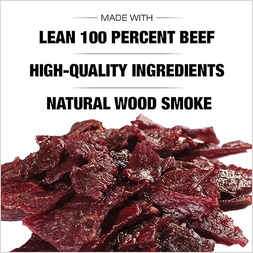 OLD TRAPPER BEEF JERKY 8OZ - HIGH PROTEIN, LOW FAT SNACK FOR LUNCH BETWEEN MEALS