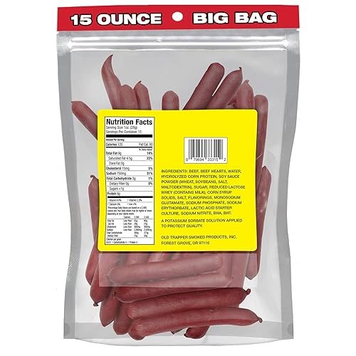 OLD TRAPPER TERIYAKI BEEF STICKS 15OZ HIGH PROTEIN, LOW SUGAR SNACK, ON-THE-GO PACK