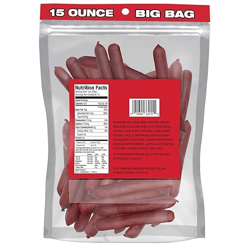 OLD TRAPPER JALAPEñO BEEF STICKS 15OZ SPICY, HIGH PROTEIN, SUGAR-FREE SNACK PACK