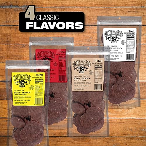 OLD TRAPPER DOUBLE EAGLE BEEF JERKY 21OZ - OLD-FASHIONED FLAVOR, HIGH PROTEIN SNACK