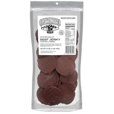 OLD TRAPPER PEPPERED DOUBLE EAGLE BEEF JERKY - REAL WOOD SMOKED, 10G PROTEIN, 80 PIECES BAG