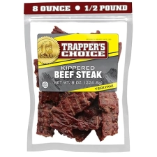 OLD TRAPPER TERIYAKI KIPPERED BEEF STEAK 8OZ SAVORY SWEET MEAT SNACK 10G PROTEIN PACK