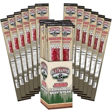 OLD TRAPPER KIPPERED STEAK SNACK PACK, 2OZ INDIVIDUALLY WRAPPED, 22G PROTEIN, 12-PACK