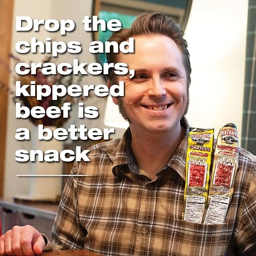 OLD TRAPPER KIPPERED STEAK SNACK PACK, 2OZ INDIVIDUALLY WRAPPED, 22G PROTEIN, 12-PACK