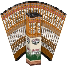 OLD TRAPPER ORIGINAL DELI-STYLE BEEF STICKS, 1.75OZ, HIGH PROTEIN, SUGAR-FREE, PACK OF 26