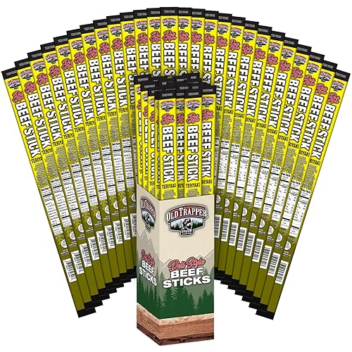 OLD TRAPPER TERIYAKI DELI-STYLE SAUSAGE STICKS, 1.75OZ, 10G PROTEIN, 26-PACK
