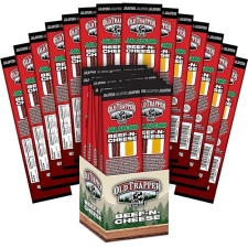 OLD TRAPPER JALAPEñO BEEF CHEESE SNACK STICKS, 1.3OZ PACK OF 14 SPICY SAVORY SNACK