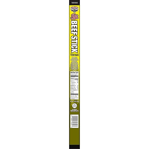 OLD TRAPPER TERIYAKI SAUSAGE STICKS, 1.75OZ INDIVIDUALLY WRAPPED, 10G PROTEIN, PACK OF 26