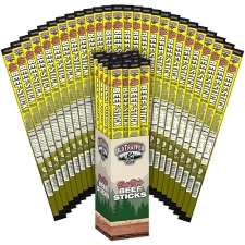 OLD TRAPPER TERIYAKI SAUSAGE STICKS, 1.75OZ INDIVIDUALLY WRAPPED, 10G PROTEIN, PACK OF 26