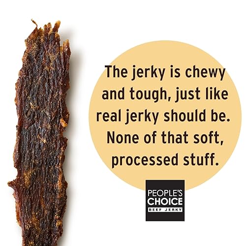 PEOPLE S CHOICE BEEF JERKY CHIPOTLE ROASTED GARLIC 13G PROTEIN SUGAR FREE KETO 1 LB BAG