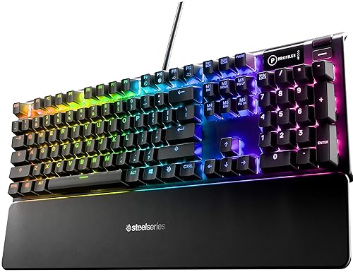 STEELSERIES APEX 5 HYBRID MECHANICAL GAMING KEYBOARD WITH PER-KEY RGB OLED DISPLAY