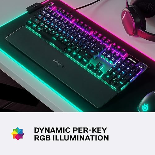 STEELSERIES APEX 5 HYBRID MECHANICAL GAMING KEYBOARD WITH PER-KEY RGB OLED DISPLAY