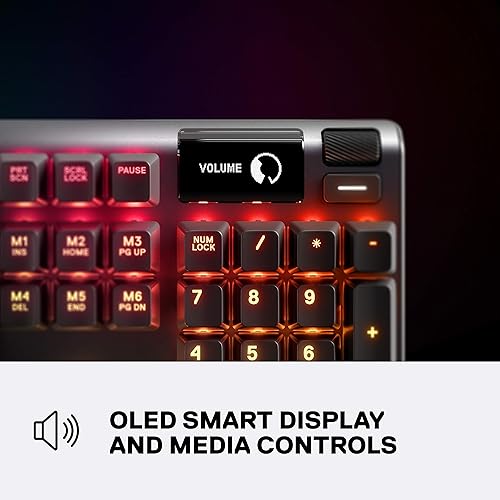 STEELSERIES APEX 5 HYBRID MECHANICAL GAMING KEYBOARD WITH PER-KEY RGB OLED DISPLAY