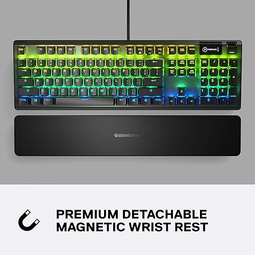 STEELSERIES APEX 5 HYBRID MECHANICAL GAMING KEYBOARD WITH PER-KEY RGB OLED DISPLAY