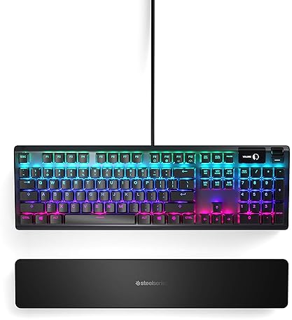 STEELSERIES APEX 5 HYBRID MECHANICAL GAMING KEYBOARD WITH PER-KEY RGB OLED DISPLAY