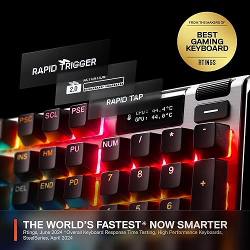 STEELSERIES APEX PRO GEN 3 MECHANICAL GAMING KEYBOARD WITH OMNIPOINT 3.0 SWITCHES RGB