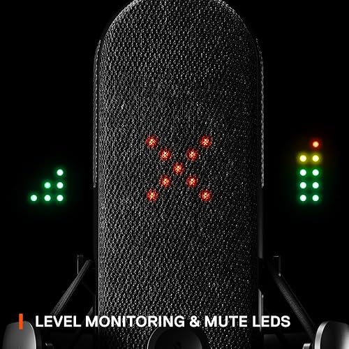 STEELSERIES ALIAS USB MIC FOR PC LARGE CAPSULE, AI NOISE CANCEL, LED, SHOCK MOUNT, STREAMING