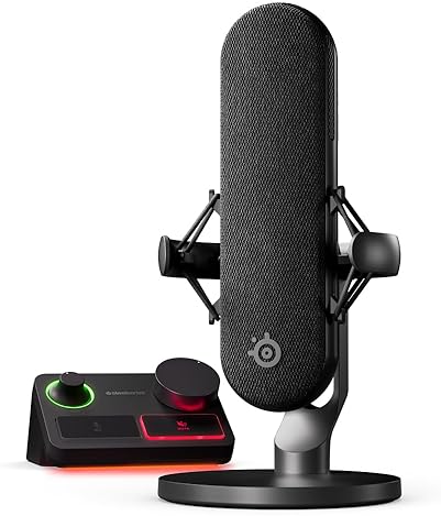 STEELSERIES ALIAS PRO KIT XLR MIC STREAM MIXER USB XLR RGB FOR GAMING, STREAMING, PODCASTING