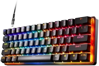 STEELSERIES APEX 9 MINI 60 HOTSWAP OPTICAL KEYBOARD RGB ALUMINUM FRAME DOUBLE SHOT PBT KEYCAPS