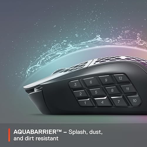 STEELSERIES AEROX 9 WIRELESS RGB GAMING MOUSE - ULTRA-LIGHT, WATER RESISTANT, 18K DPI, 18 BUTTONS