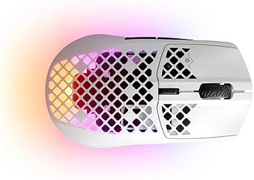 STEELSERIES AEROX 3 WIRELESS GAMING MOUSE - ULTRA-LIGHT, WATER RESISTANT, 18K DPI RGB SNOW