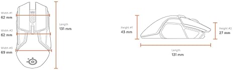 STEELSERIES RIVAL 650 QUANTUM WIRELESS GAMING MOUSE - 12,000 CPI, DUAL SENSOR, RGB LIGHTING