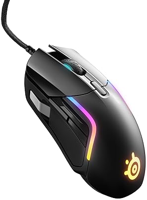STEELSERIES RIVAL 5 GAMING MOUSE BLACK 18,000 CPI TRUEMOVE AIR, 9 PROGRAMMABLE BUTTONS, RGB