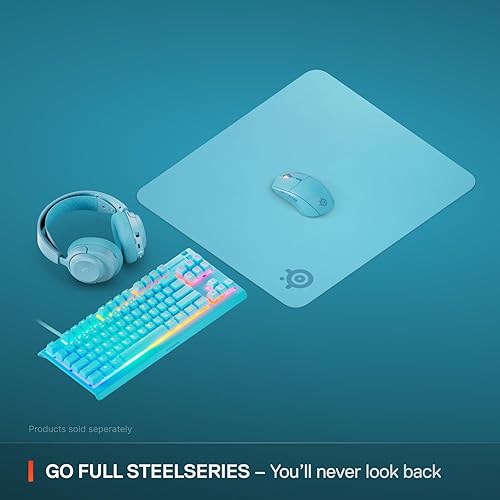 STEELSERIES QCK LARGE AQUA GAMING MOUSE PAD - MICRO-WOVEN SURFACE FOR PRECISION CONTROL