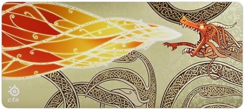 STEELSERIES QCK XXL GAMING MOUSEPAD CS2 DRAGON LORE LARGE DESK COVER, FPS RPG READY