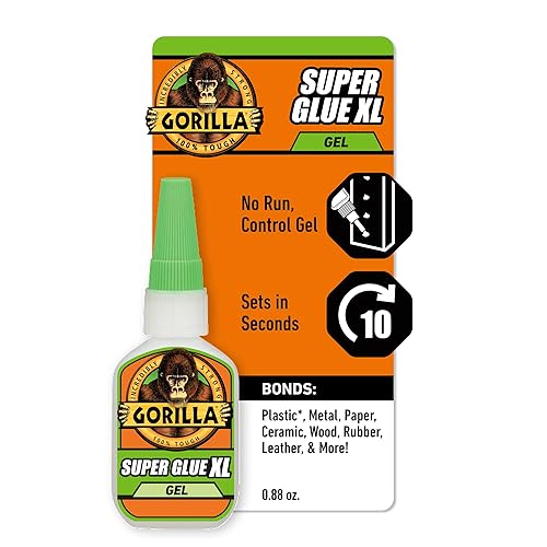 GORILLA SUPER GLUE GEL XL 25G CLEAR, FAST SETTING ALL-PURPOSE ADHESIVE FOR REPAIRS PROJECTS