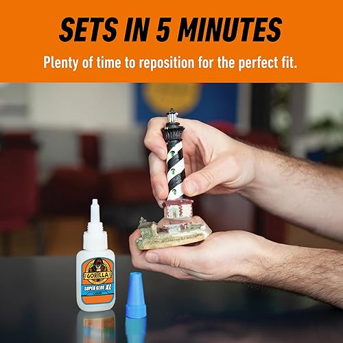 GORILLA SUPER GLUE XL CLEAR 25G FAST-SETTING, ALL-PURPOSE ADHESIVE FOR REPAIRS PROJECTS