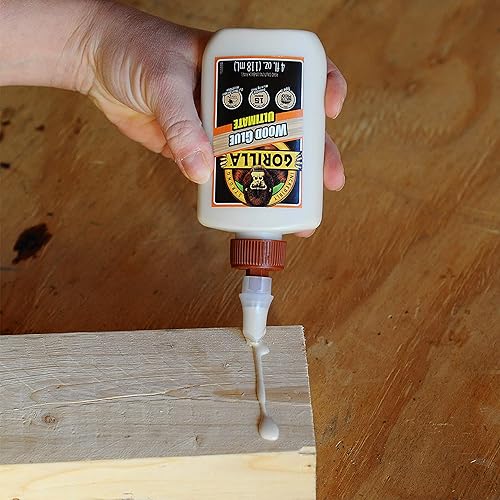 GORILLA ULTIMATE WATERPROOF WOOD GLUE 4OZ PACK OF 6 NATURAL COLOR INDOOR OUTDOOR USE