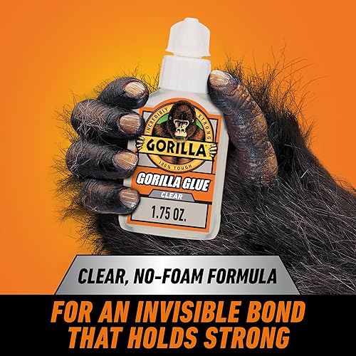 GORILLA CLEAR GLUE 1.75 OZ PACK OF 2 CRYSTAL CLEAR, ALL-PURPOSE, WATER RESISTANT ADHESIVE