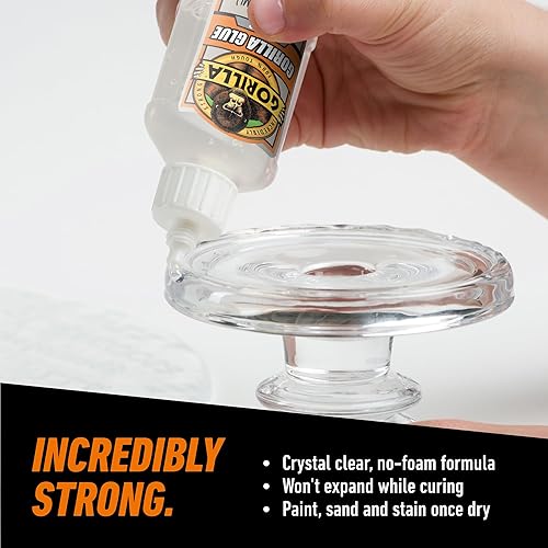 GORILLA CLEAR GLUE 1.75 OZ PACK OF 2 CRYSTAL CLEAR, ALL-PURPOSE, WATER RESISTANT ADHESIVE