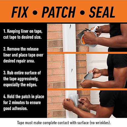 GORILLA WATERPROOF CLEAR PATCH SEAL TAPE 4X8 PACK OF 4 WEATHERPROOF LEAK REPAIR