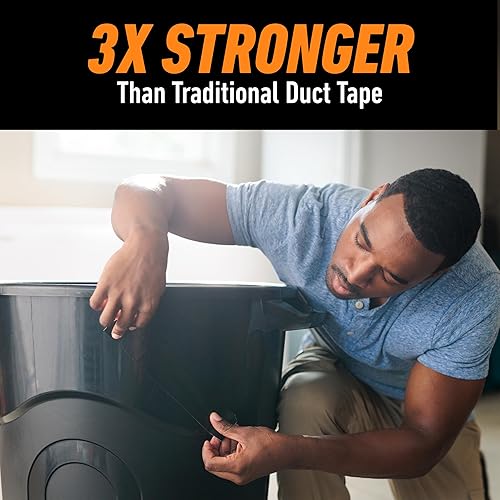 GORILLA BLACK DUCT TAPE 1.88X50YD HEAVY DUTY, WEATHER RESISTANT FOR INDOOR OUTDOOR USE
