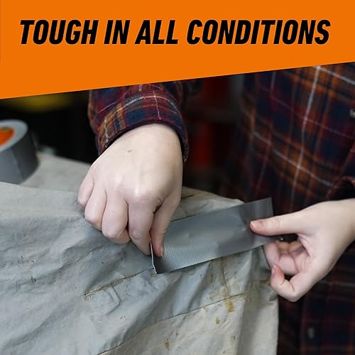 GORILLA TAPE SILVER 1.88IN X 30YD HEAVY DUTY DUCT TAPE, WEATHER RESISTANT, INDOOR OUTDOOR