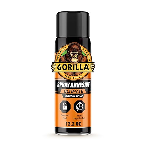 GORILLA CONTACT ADHESIVE ULTIMATE 12.2OZ WHITE SPRAY GLUE STRONG BOND PACK OF 1