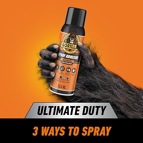 GORILLA CONTACT ADHESIVE ULTIMATE 12.2OZ WHITE SPRAY GLUE STRONG BOND PACK OF 1