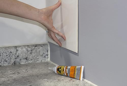 GORILLA MAX STRENGTH CLEAR CONSTRUCTION ADHESIVE 2.5OZ TUBE, WATERPROOF, GAP FILLING, 2 PACK