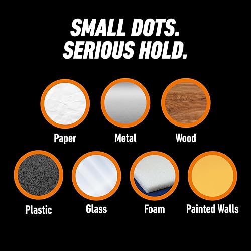 GORILLA CLEAR DOUBLE-SIDED PERMANENT ADHESIVE DOTS, 0.5 DIAMETER, 450 PIECES PACK