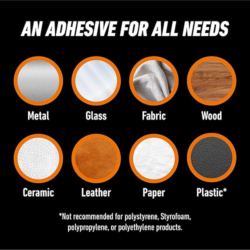 GORILLA CLEAR GRIP WATERPROOF CONTACT ADHESIVE 3OZ TUBE PACK OF 3 FAST, FLEXIBLE, PERMANENT