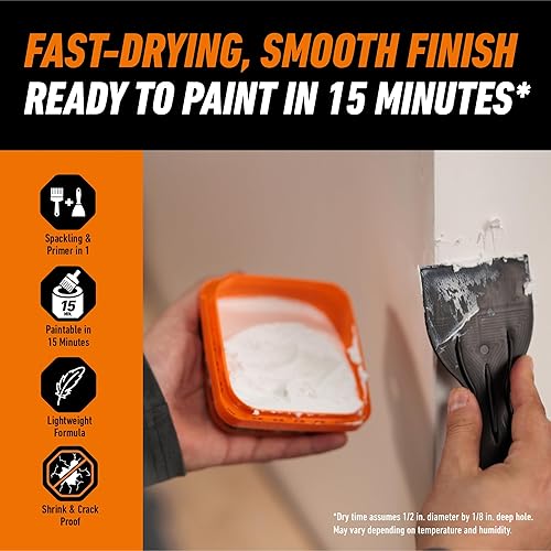 GORILLA HEAVY DUTY WALL REPAIR KIT WITH SPACKLING AND WHITE PRIMER FOR WALL FIXING