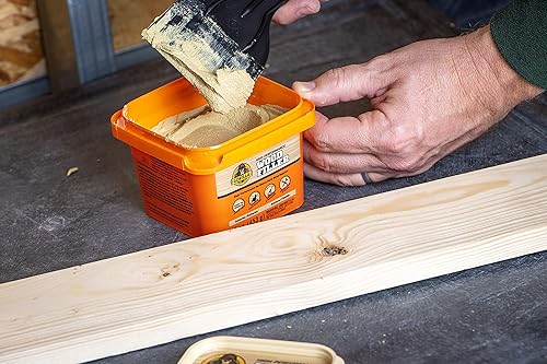 GORILLA ALL PURPOSE WOOD FILLER REPAIR KIT WITH PUTTY KNIFE AND SANDING BLOCK FOR WOOD RESTORATION