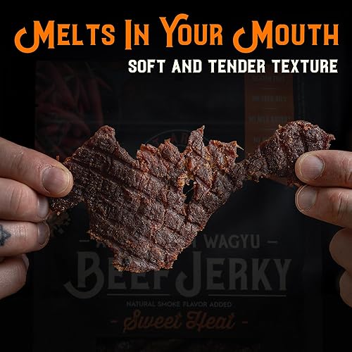MEAT ARTISAN AUSTRALIAN WAGYU BEEF JERKY SWEET HEAT - HIGH PROTEIN, GLUTEN FREE, NO MSG 3OZ