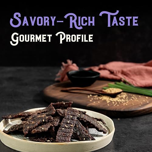 MEAT ARTISAN AUSTRALIAN WAGYU BEEF JERKY ASIAN BBQ - HIGH PROTEIN, GLUTEN FREE, NO MSG, 3OZ GOURMET SNACK