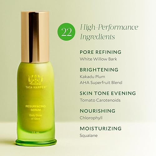 TATA HARPER RESURFACING SERUM 30ML BRIGHTENING AHA BHA NATURAL DAILY GLOW FACE SKINCARE