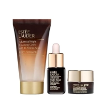 ESTéE LAUDER ADVANCED NIGHT REPAIR TRAVEL SET GELéE CLEANSER, SERUM EYE GEL WITH HYALURONIC ACID