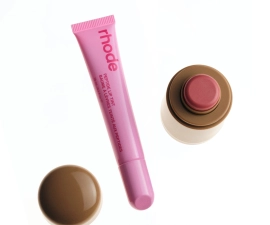 RHODE THE DUOS POCKET BLUSH + PEPTIDE LIP TINT  SPRINKLE + JELLY BEAN -  A SHIMMERY PINK PAIR