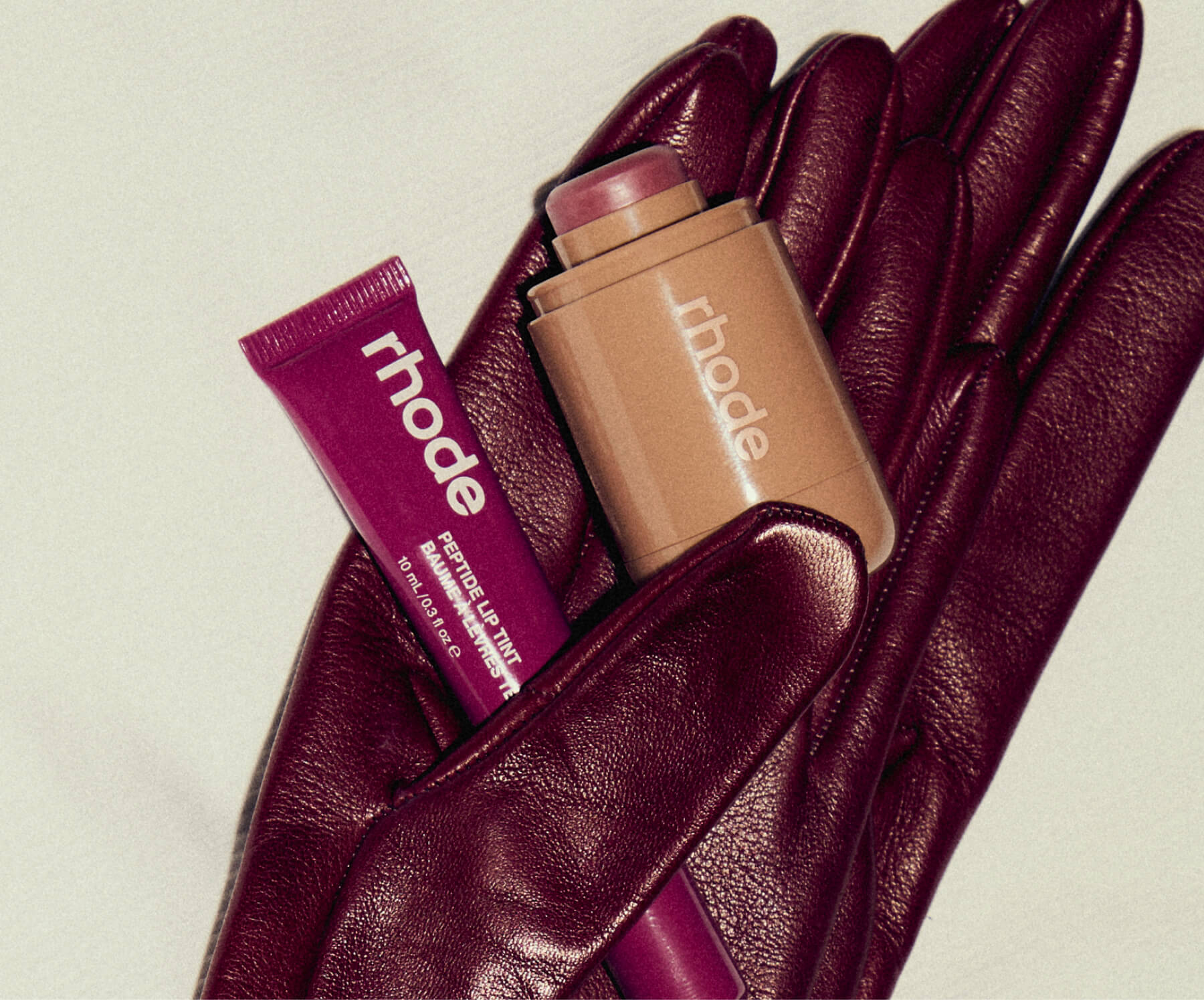 RHODE THE DUOS POCKET BLUSH + PEPTIDE LIP TINT  SLEEPY GIRL + RASPBERRY JELLY -  A BERRY MAUVE PAIR